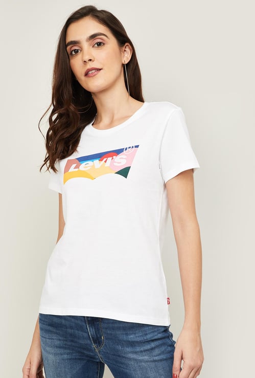 LEVI'S Women Typographic Print Round Neck T-shirt