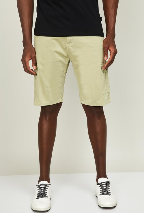 STATUS QUO Men Solid Cargo Shorts