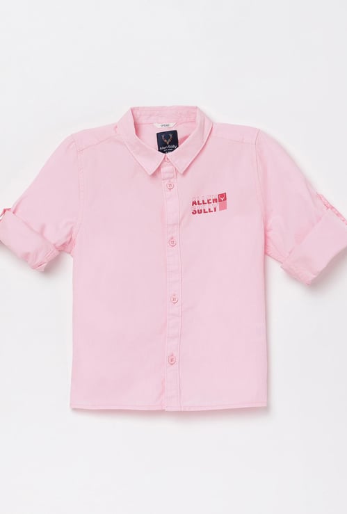 ALLEN SOLLY Boys Printed Regular Fit Shirt