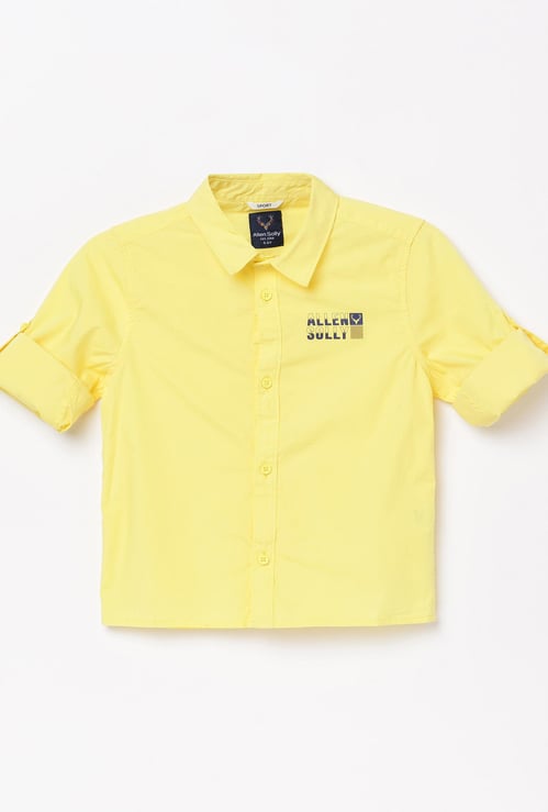 ALLEN SOLLY Boys Printed Regular Fit Shirt