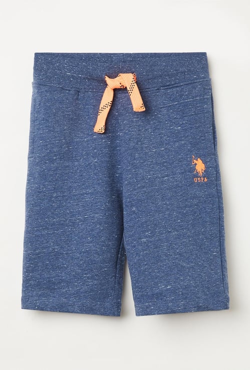 U.S. POLO ASSN. KIDS Boys Textured Elasticated Shorts