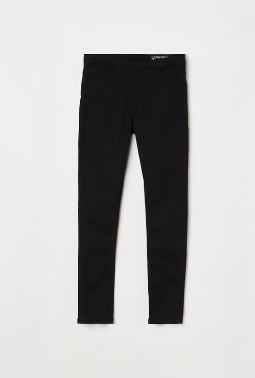 ALLEN SOLLY Girls Solid Skinny Fit Jeans