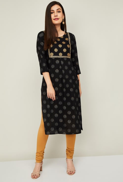 SPAN Women Printed Straight Kurta