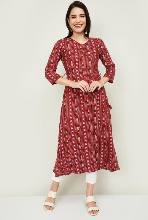 SPAN Women Printed A-line Kurta