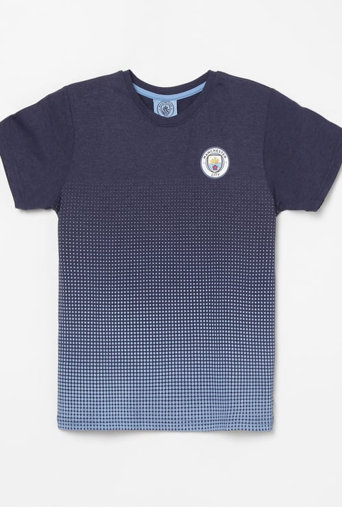 MANCHESTER CITY FC Boys Printed Crew Neck T-shirt
