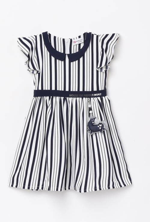PEPPERMINT Girls Striped A-Line Dress