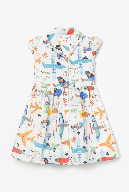 PEPPERMINT Girls Printed A-Line Dress