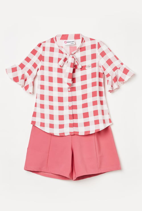PEPPERMINT Girls Printed Top with Elasticated Shorts