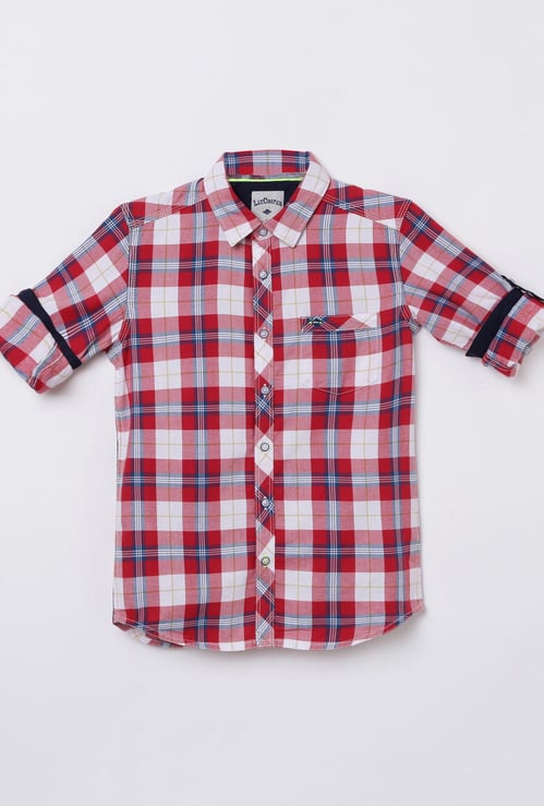 LEE COOPER JUNIORS Boys Checked Casual Shirt