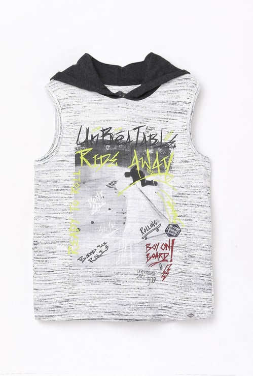 LEE COOPER JUNIORS Boys Printed Hooded T-shirt