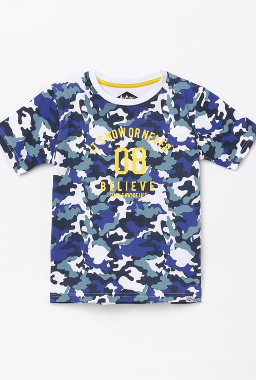 LEE COOPER JUNIORS Boys Printed Crew Neck T-shirt
