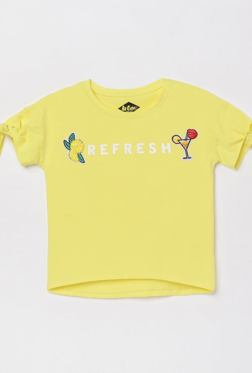LEE COOPER JUNIORS Girls Printed Round Neck Top