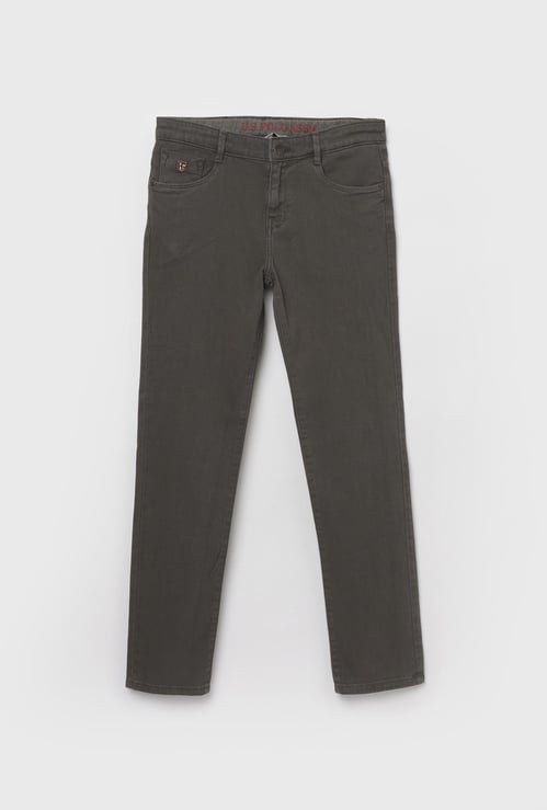 US POLO KIDS Boys Medium-Washed Regular Fit Jeans