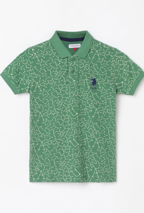 U.S. POLO ASSN. KIDS Boys Printed Polo T-shirt