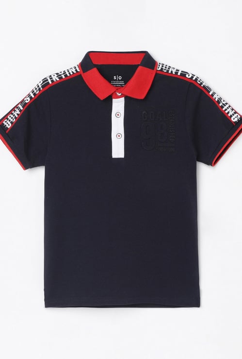 STATUS QUO Boys Solid Polo T-shirt