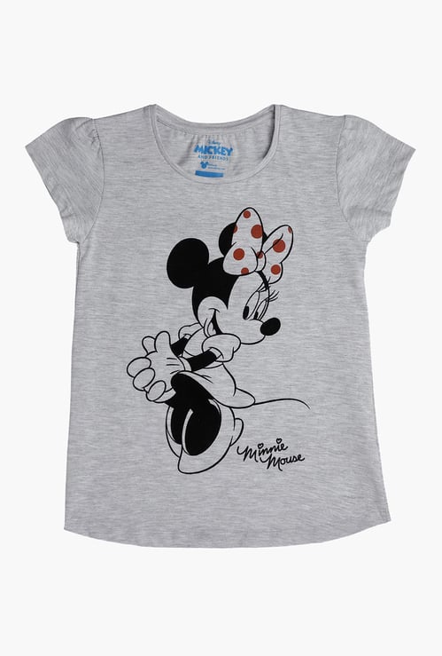 KIDSVILLE Girls Printed Round Neck T-shirt