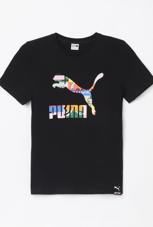 PUMA Boys Printed Crew Neck T-shirt