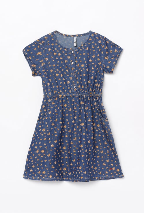 LEE COOPER JUNIORS Girls Printed A-Line Dress