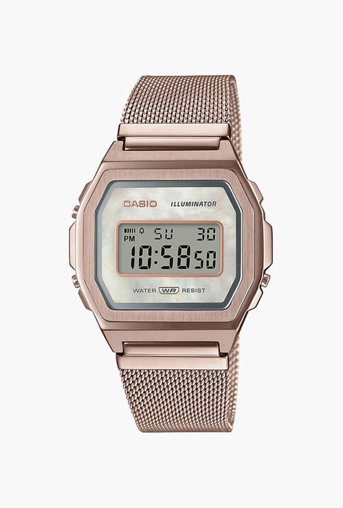 CASIO Vintage Unisex Mother Of Pearl Dial Digital Watch - D195
