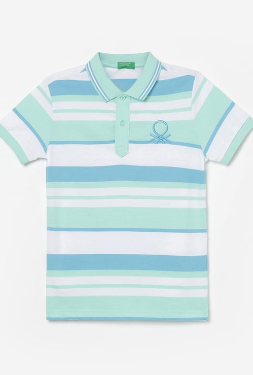 UNITED COLORS OF BENETTON Boys Striped Polo T-shirt