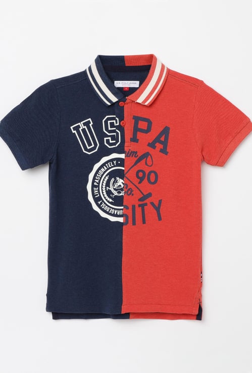 U.S. POLO ASSN. KIDS Boys Printed Polo T-shirt