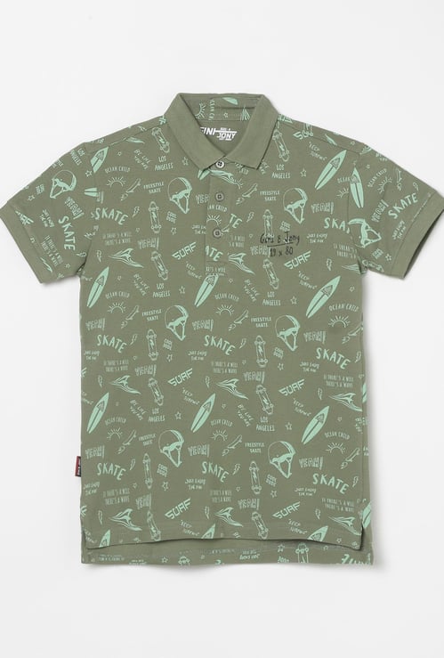 GINY & JONY  Boys Printed Polo T-shirt