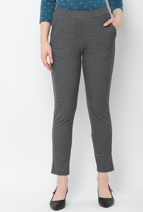 ALLEN SOLLY Women Textured Treggings