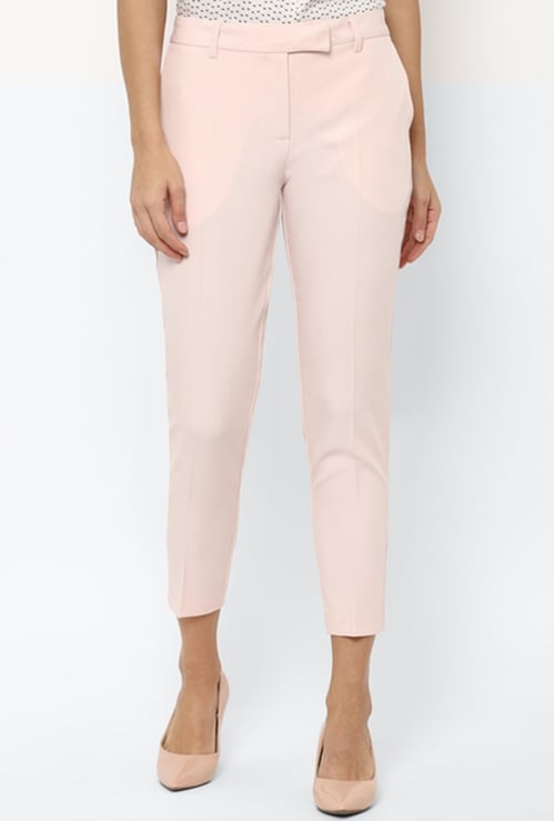 ALLEN SOLLY Women Solid Cropped Trousers