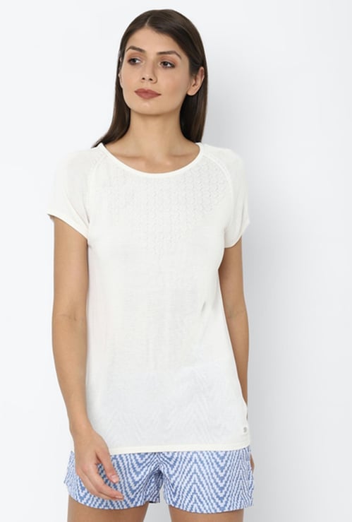 ALLEN SOLLY Women Embroidered Top