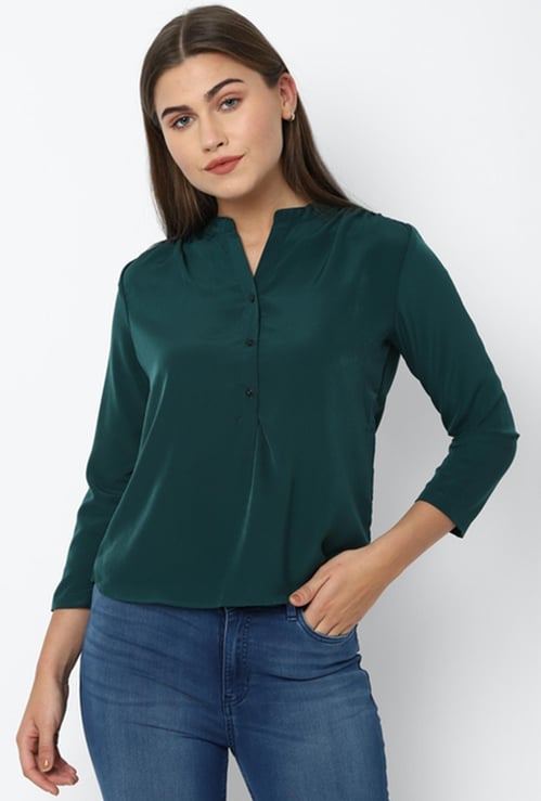 ALLEN SOLLY Women Solid Top