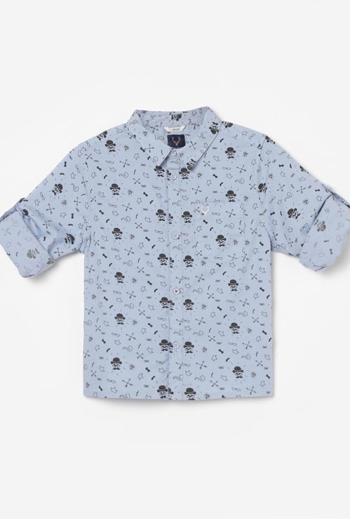 ALLEN SOLLY Boys Printed Casual Shirt