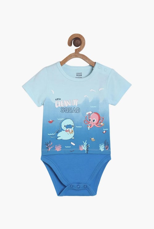 FS MINI KLUB Boys Printed Round Neck Bodysuit