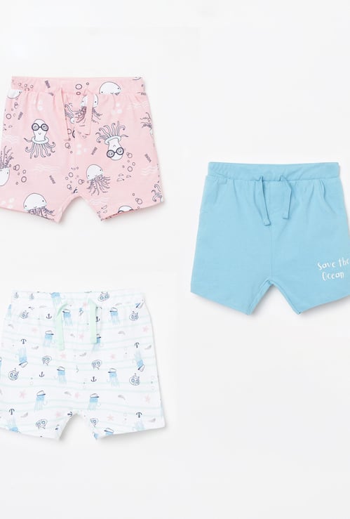 FS MINI KLUB Boys Printed Shorts - Set of 3