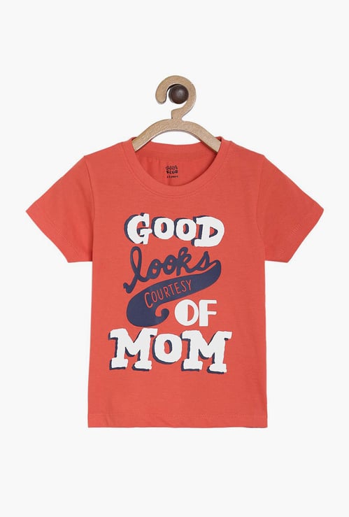 FS MINI KLUB Boys Printed Crew Neck T-shirt