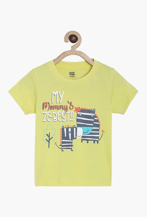 FS MINI KLUB Boys Printed Crew Neck T-shirt