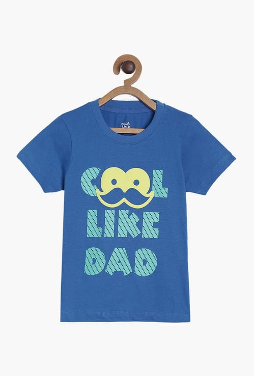FS MINI KLUB Boys Printed Crew Neck T-shirt