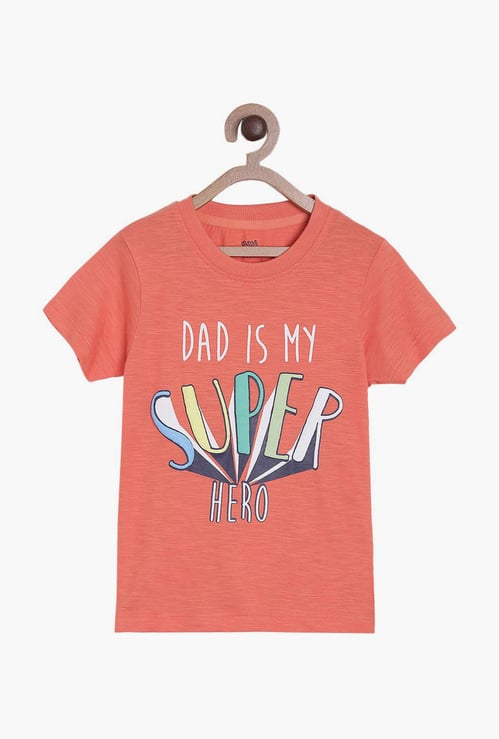 FS MINI KLUB Boys Printed Crew Neck T-shirt
