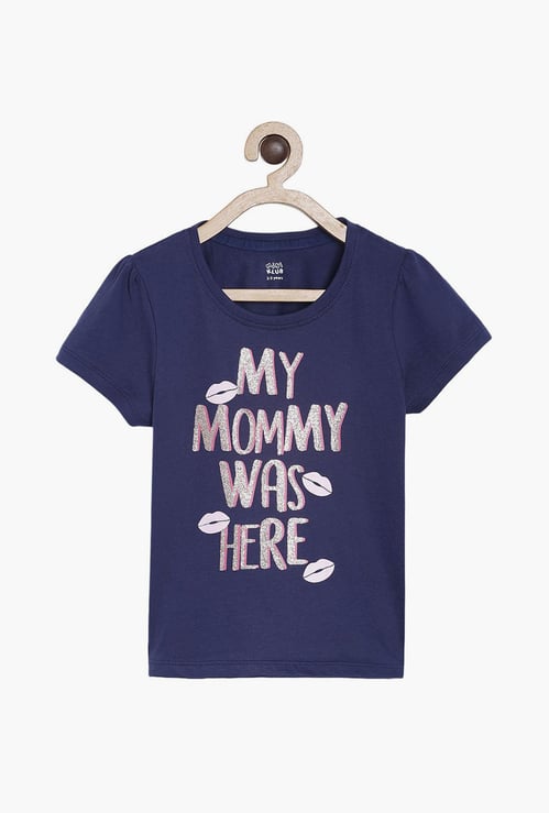 FS MINI KLUB Girls Printed Round Neck T-shirt