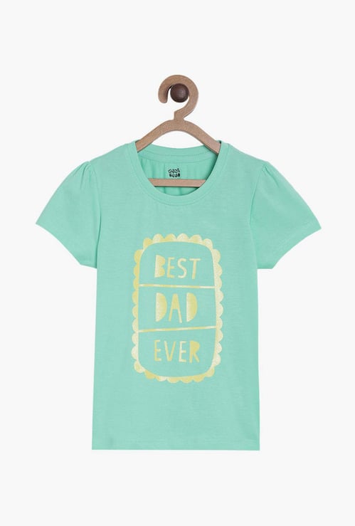 FS MINI KLUB Girls Printed Round Neck T-shirt