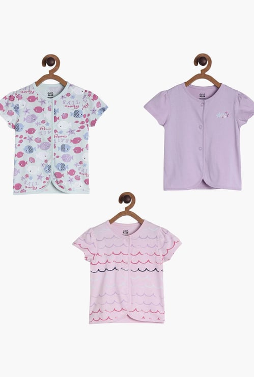 FS MINI KLUB Girls Printed Top- Pack of 3