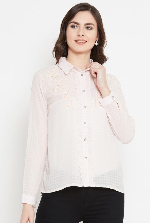MADAME Women Embellished Shirt
