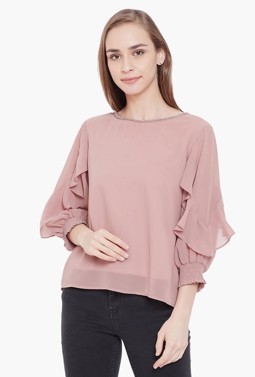 MADAME Women Embellished Woven Top