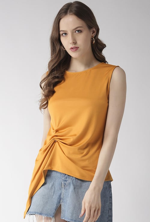 MADAME Women Solid Sleeveless Top