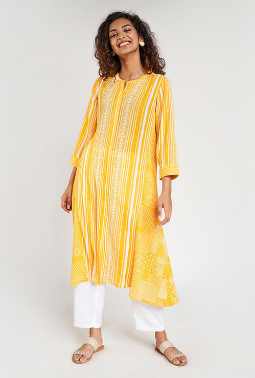 GLOBAL DESI Women Printed Flared kurta