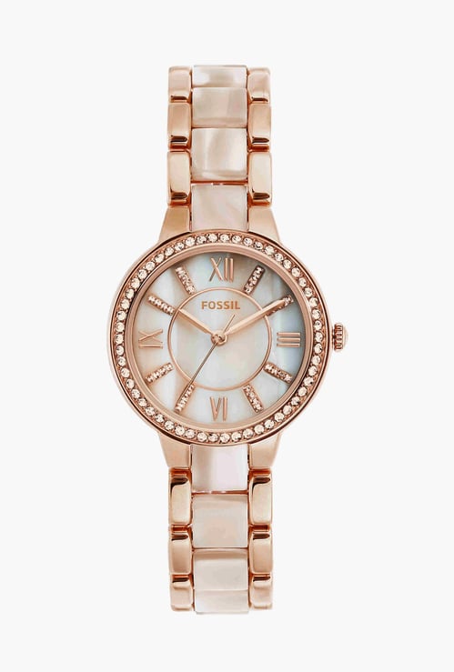 FOSSIL Women Embellished Analog Watch with Metal Strap - ES3716IT