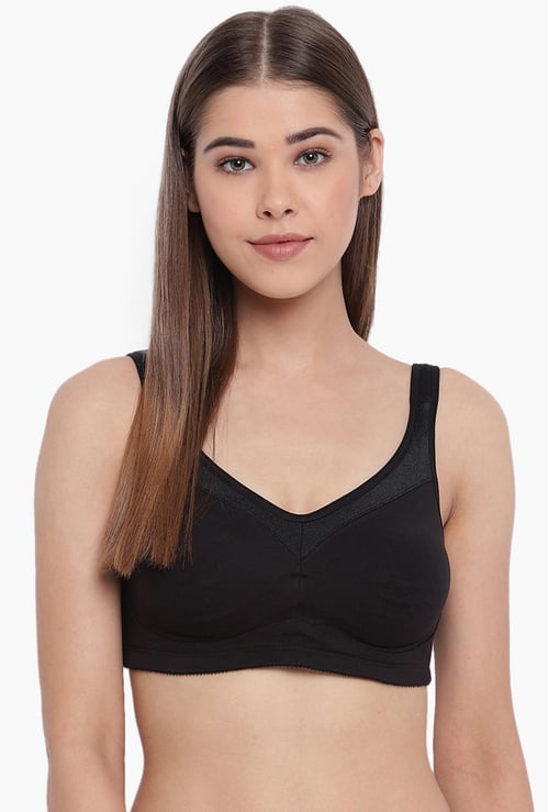ENAMOR Solid Balconette Non-Padded Non-Wired Bra