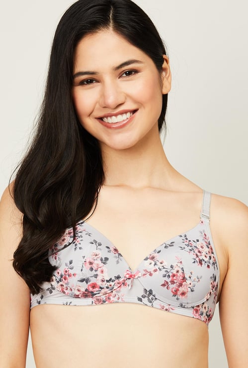 ENAMOR Women Floral Print Padded Non-Wired Bra