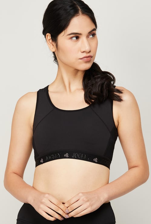 JOCKEY Solid Padded Racer Back Sports Bra