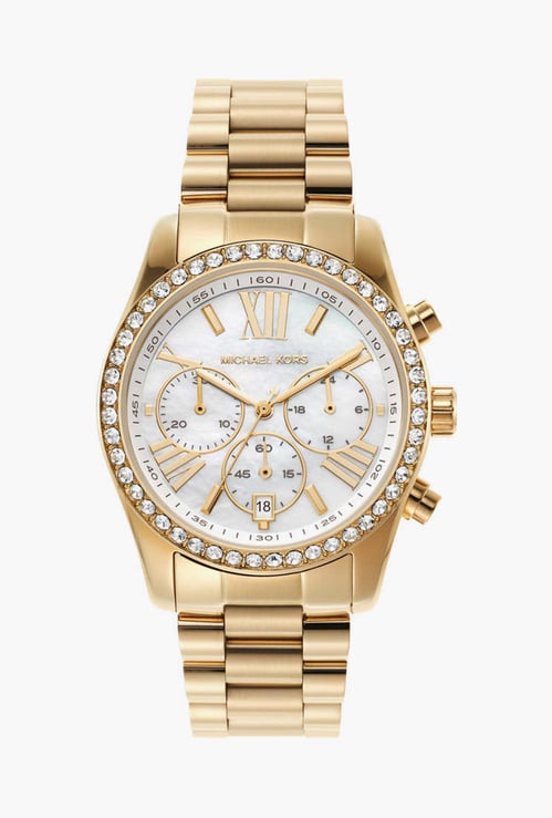 MICHAEL KORS Women Embellished Chronograph Watch with Stainless Steel Strap - MK7241I