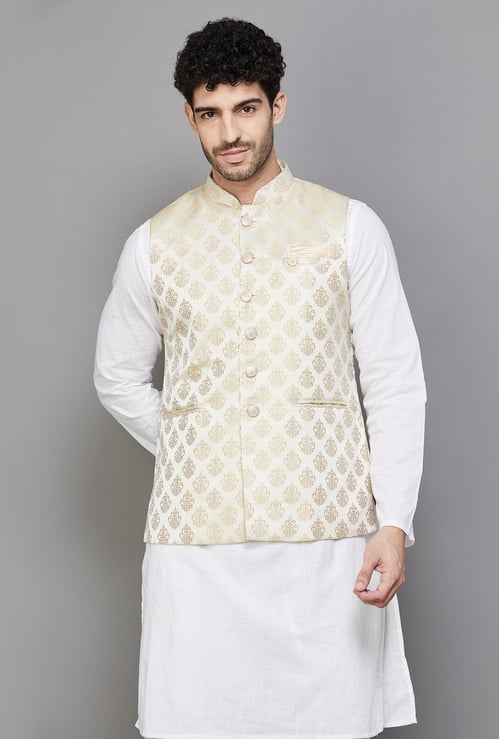 MANYAVAR Men Printed Waistcoat